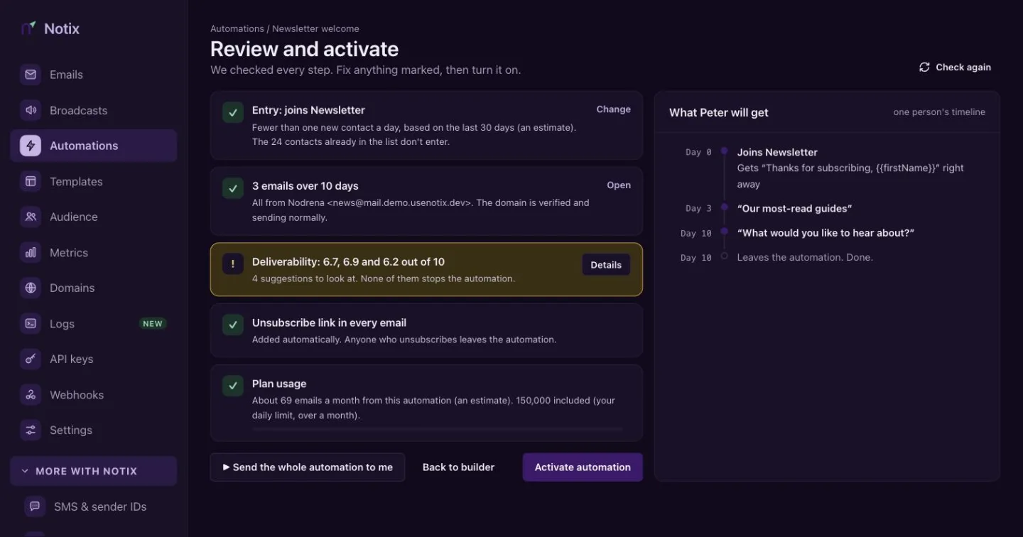 Review and start with the checks on the left and one person's path on the right